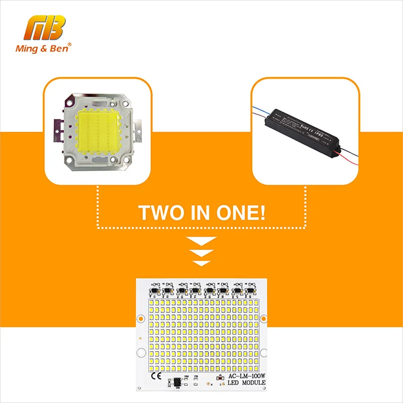 Светодиодная лампа SMD DIY 10 Вт 20 30 50 100 чип ac220в входное напряжение умный IC подходит