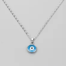 Collar de ojo de la suerte turco malvado para hombre y mujer, colgante de cristal azul, Protector de joyería, hecho a mano