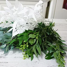 1 шт. искусственная ива букет поддельные листья для дома Рождество Свадебные украшения вечерние ивовые лозы искусственные Лиственные растения венок