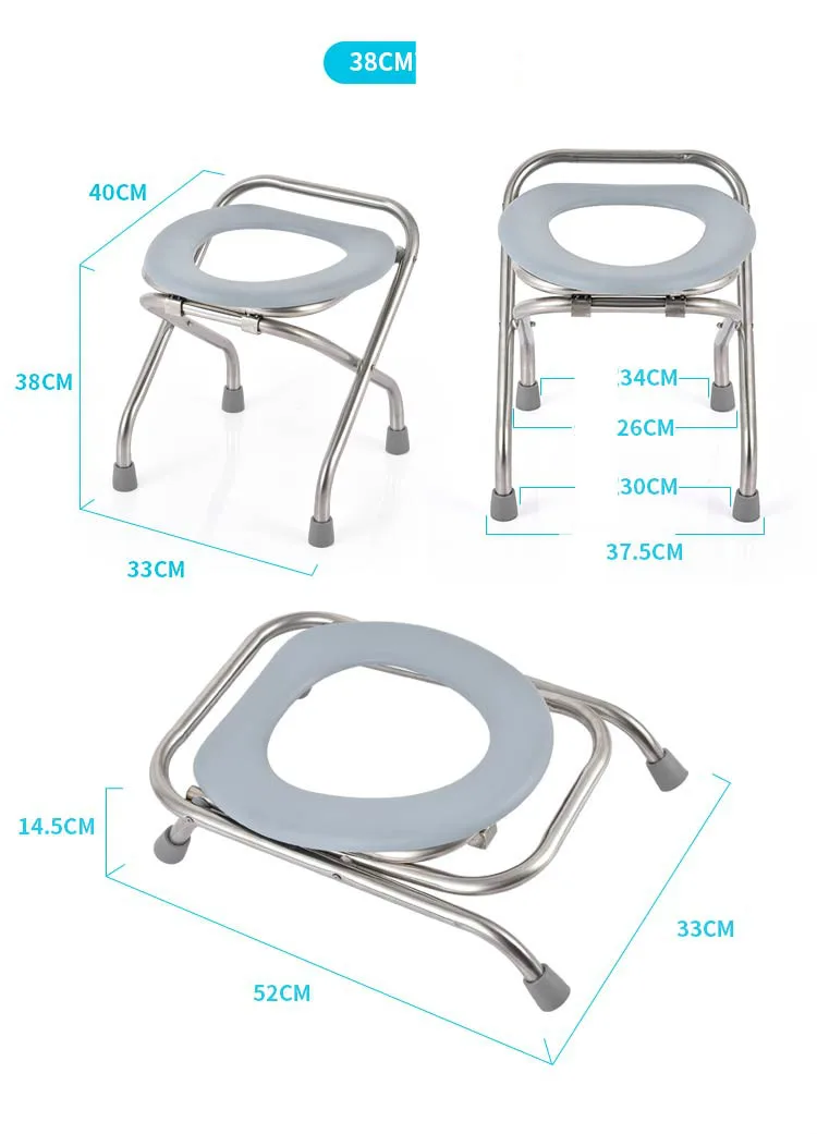 Табурет из нержавеющей стали сиденье для унитаза складной Туалет стул комод складной многофункциональный табурет для ванной мебели