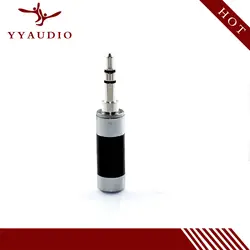 Yyaudio Бесплатная доставка; 5 предметов/партия родием углеродного волокна 3,5 мм разъем для 4 мм или 6 мм кабель