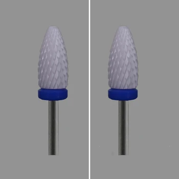 

2pcs Pink Ceramic Nail Drill Bit - Flame Bit - M