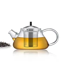 Термостойкий стеклянный чайник с крышкой и чайным фильтром, высокое качество, стеклянный графин, прозрачный корпус SH255-13