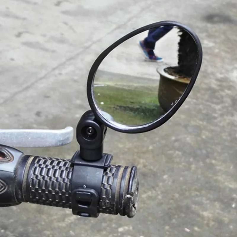 360 градусов регулируемое Велосипедное Зеркало для велосипеда зеркало заднего вида MTB Руль заднего круглое выпуклое зеркало и эллиптическое плоское зеркало
