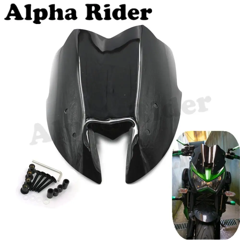 Мотоциклетное ветровое стекло Ветер Экран w/крепление болты для Kawasaki Z 800 12 16 Z800 2012