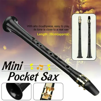 

2019 Newest Hot Mini Sax Pocket Saxophone Simple Key C Musical Instrument ABS with Carrying Bag