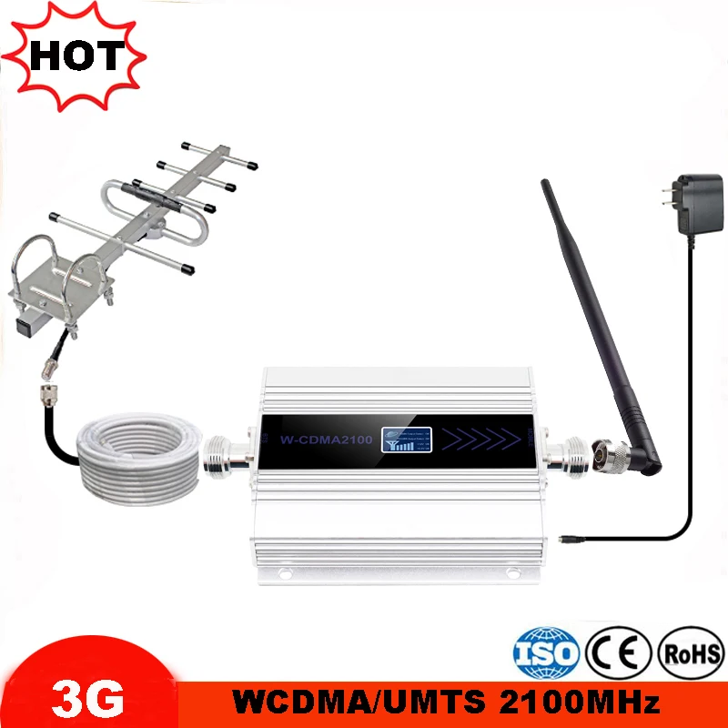 ЖК дисплей! Ретранслятор сигнала сотового телефона WCDMA 3G 2100 МГц umts усилитель