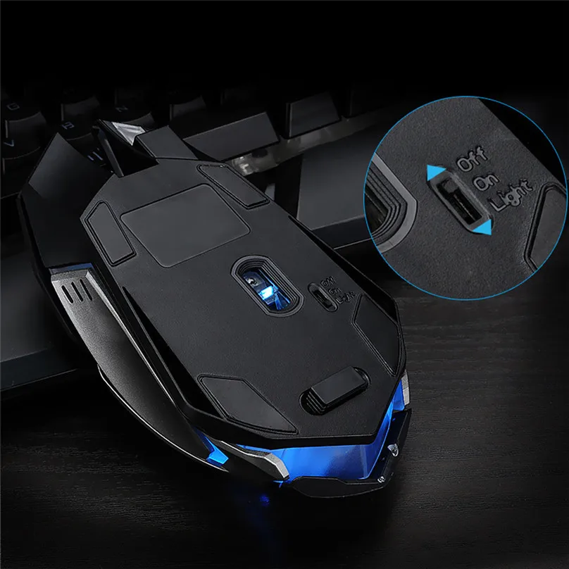 6 Buttons Wireless Mouse Rechargeable Mute Desktop Computer Notebook Light Charging Gaming Mouse Dropshipping 30OT22 (2)