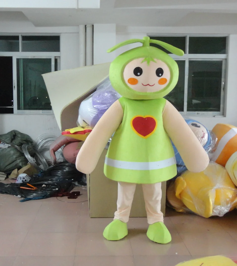 

Latest high quality Likable Green Seed Plant Mascot Costume With Thin Arms Legs Small Hands Holiday special clothing
