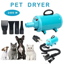 Портативная сушилка для груминга собак кошек 2400 Вт салонный фен для волос зарисовка фен различные 4 насадки для домашних животных Фен машина S