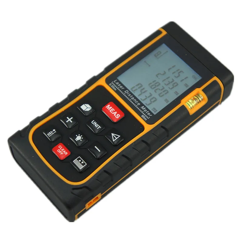 

SW-E80 Free Shipping LCD Display Laser Distance Meter Digital Range Finder Laser Tape Measurer
