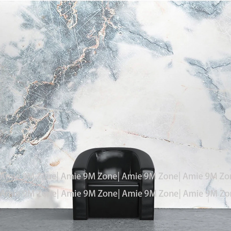 Tuya Art Vintage White And Blue Marble Texture Style Wallpapers
