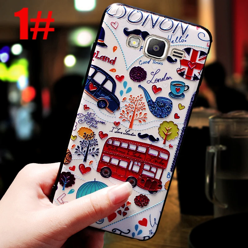 Роскошный чехол YonLinTan для Samsung Galaxy J 5 J5 2015 J500 задней панели телефона с 3D милыми 360