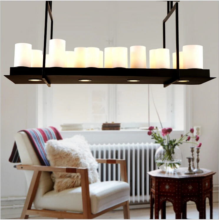 Belofte bende periscoop Vintage Kevin Reilly Altar France Country Style Candle Led Pendant Light  Iron Glass Creative Novel Dining Room Lamp 1974 - Pendant Lights -  AliExpress