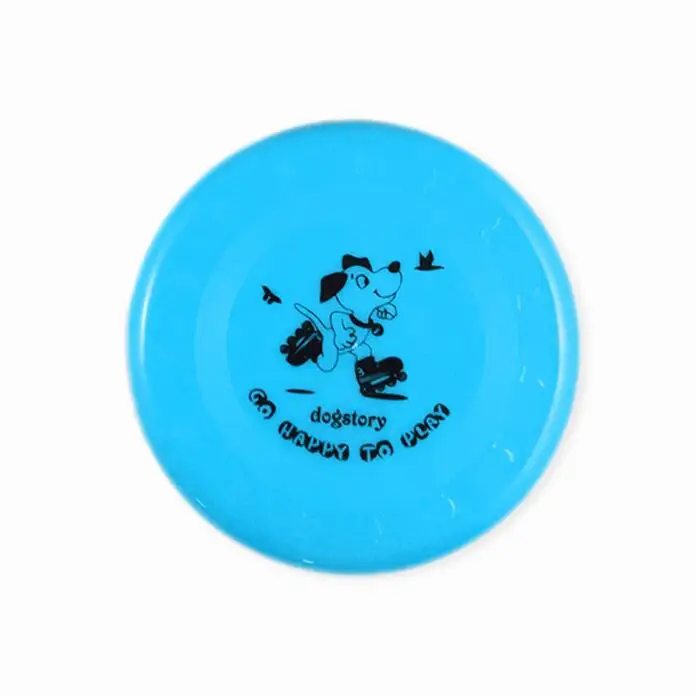 10 шт./лот) Дрессировка собак летающий диск розовый синий зеленый желтый пластик маленькие большие игрушки для собак интерактивные аксессуары для домашних животных - Цвет: Blue