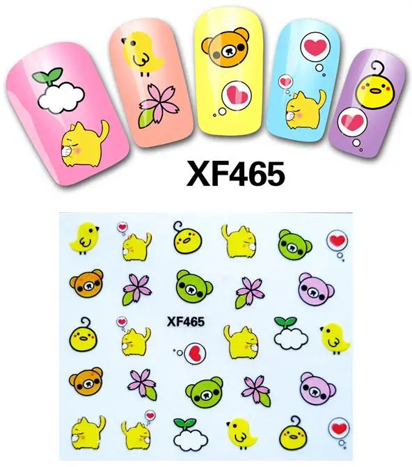 3D Рождественский подарок дизайн переводные наклейки для ногтей переводные наклейки для женщин и девушек инструменты для маникюра наклейки для ногтей XF381