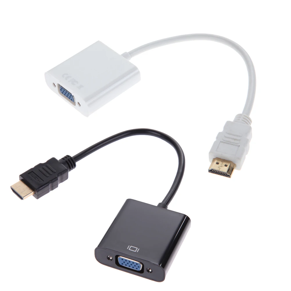 

3 in1 Adapter 1080p Micro HDMI /Mini HDMI / HDMI to VGA Converter Adaptor VGA Chipset Adapter Black White High Quality Cables