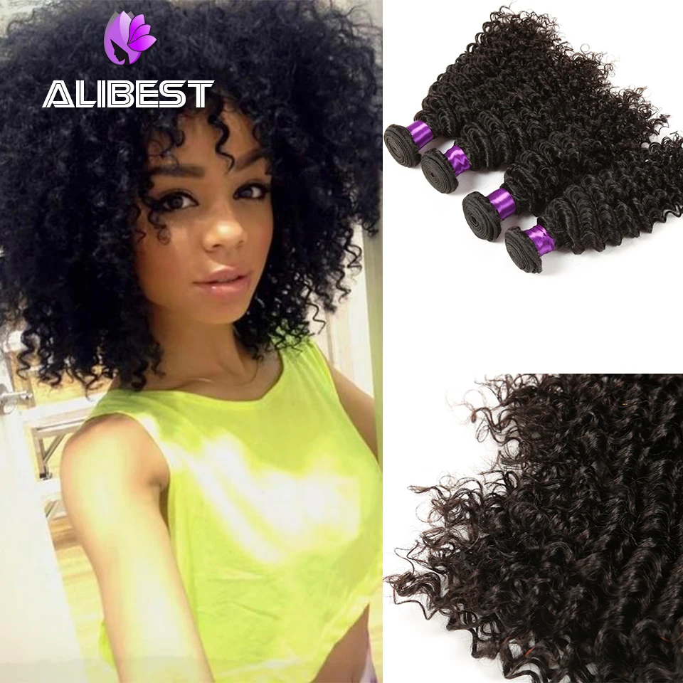 Malaysia Deep wave 5 Bundles Curly Weave Human Hair Extensions Best