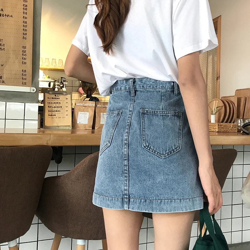 2019_sexy_button_high_waist_streetwear_korean_mini_denim_skirt_short_jean_skirts_women's_plus_size_5xl_summer_women_blue_black_2