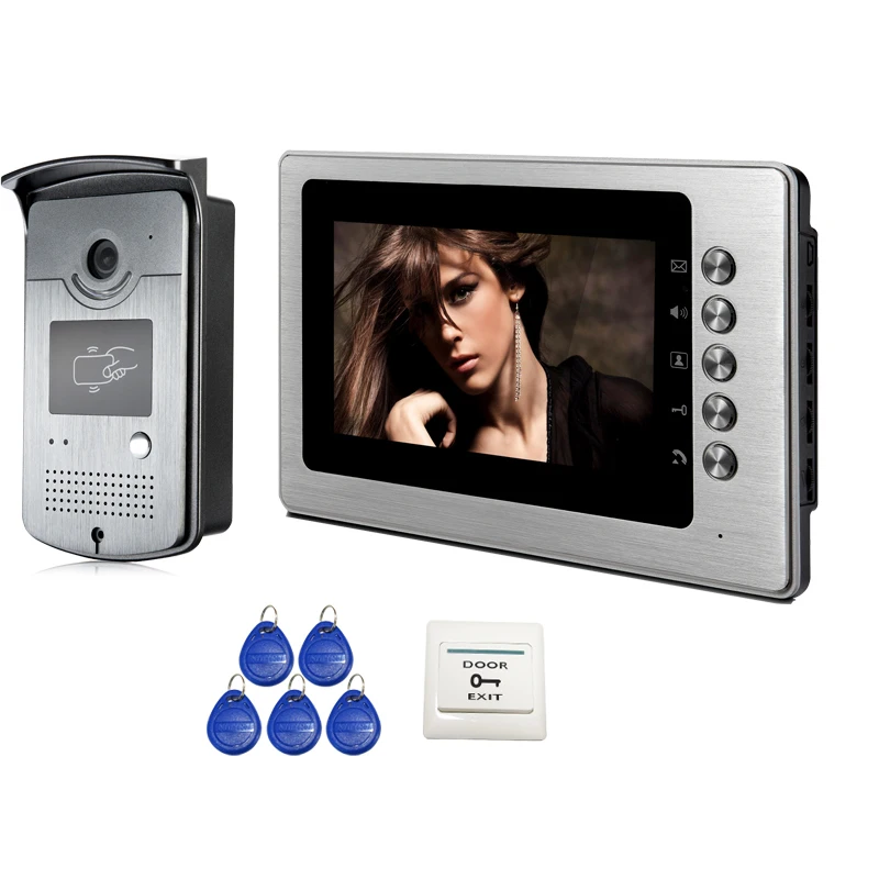 Free Shipping Brand New Home Wired 7 TFT Video Intercom Entry font b Door b font