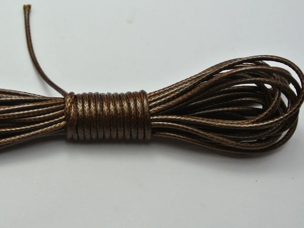

30 Meters Brown Korean Waxed Cord Thread Line 1.5mm for Jewelry String