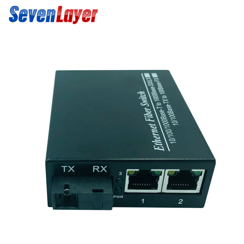 

2 RJ45 1 SC Media Converter Fast Ethernet Switch 10/100M Converter 20KM Fiber Optical Ethernet Single Mode fiber Port
