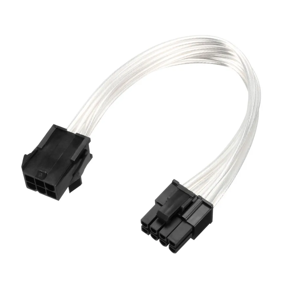 

Uxcell 6 Pin Female to 8 Pin Male PCIE PCI Express Video Card Power Supply Cable Adapter 18cm Long White 1Pcs