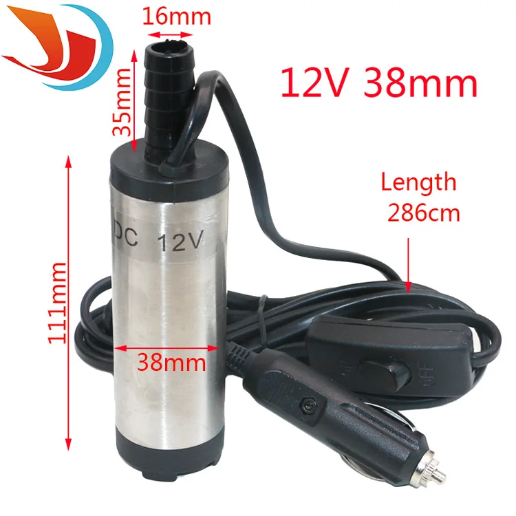 Pompe à Huile 12V 38mm Altamejor - Pompe Vidange Diesel Fioul Eau Avec Filtre Inox Pour Voiture, Bateau Et Caravane