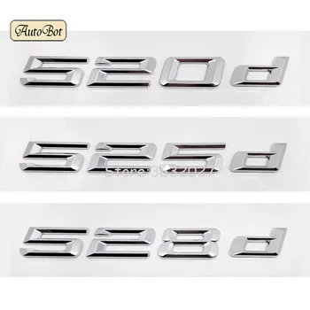 

520d 525d 528d Emblem Badge Rear Chrome Logo Decal For BMW 5 Series F10 F11 F07 E12 E28 E34 E39 E60 E61 Car Styling Accessories