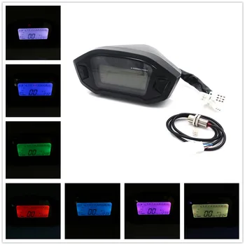 

Universal Motorcycle LCD Digital 13000rpm Speedometer Odometer Backlight Motorcycle Odometer for 2,4 Cylinders meter