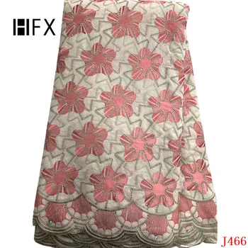 

HFX Nigerian Lace Fabrics 2019 African Cotton Bridal Lace Fabric 5 Yards Latest Swiss Voile Lace in Switzerland L466