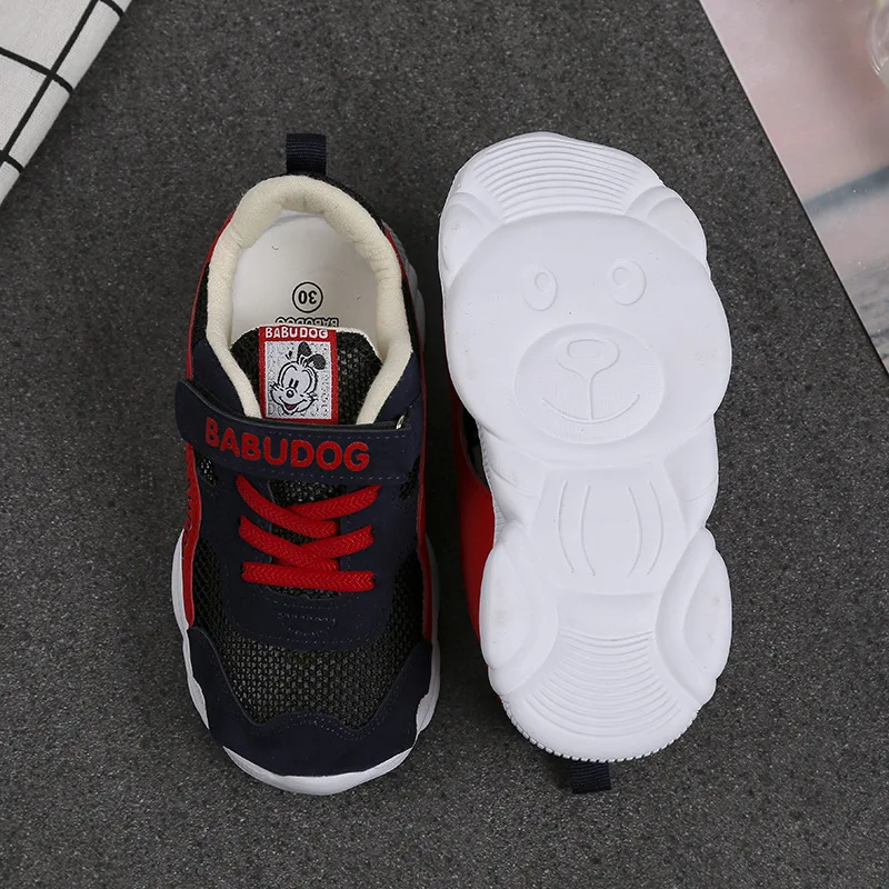 ZYJ Kids Summer Sport Shoes Boys Girls Closed Toe Sandals Cartoon Anti Slip Leather Hook & Loop Mesh Baby Beach Sandal Shoes (26)