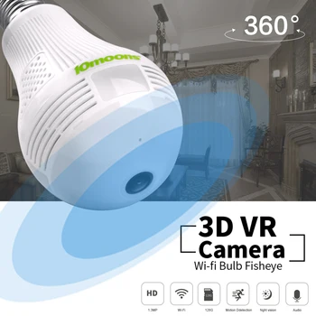

10moons Home Security IP Camera Wifi Bulb Lamp Wireless IP Camera 960P Night Vision CCTV Camera 360 Degree Night Vision
