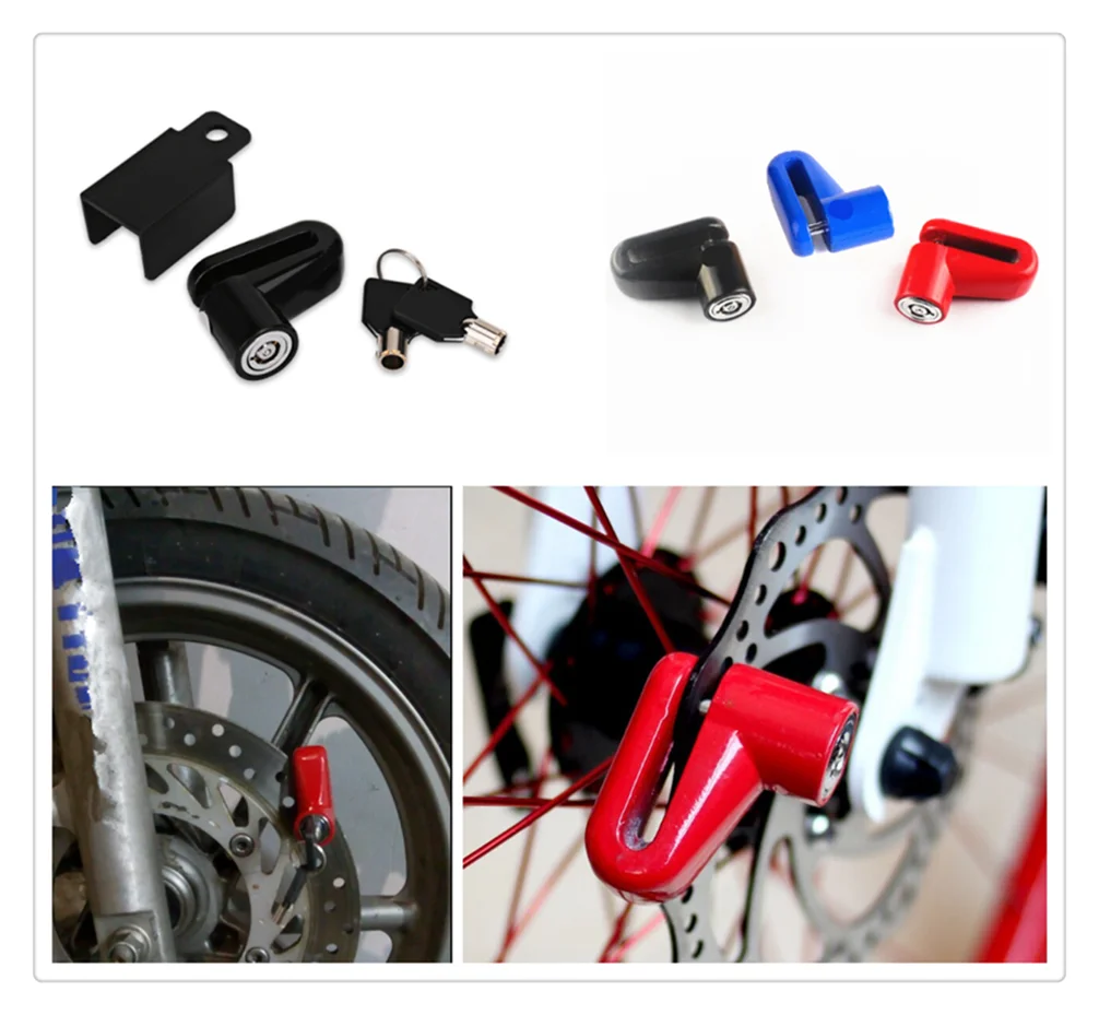 Motorbike Wheel Disc Brake Lock Practical Antitheft Warning Reminder Cable Tool