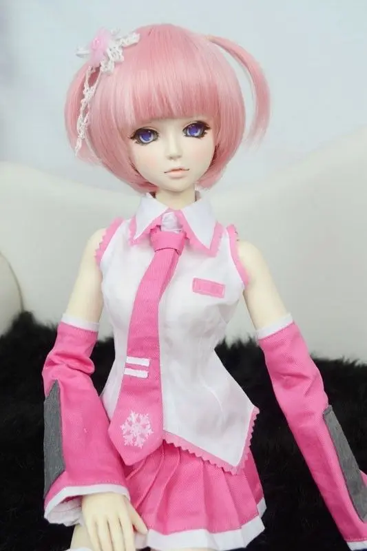 

[wamami] 251# Pink&White Vocaloid Uniform Dress/Suit 1/4 MSD AOD DOD DZ BJD Dollfie