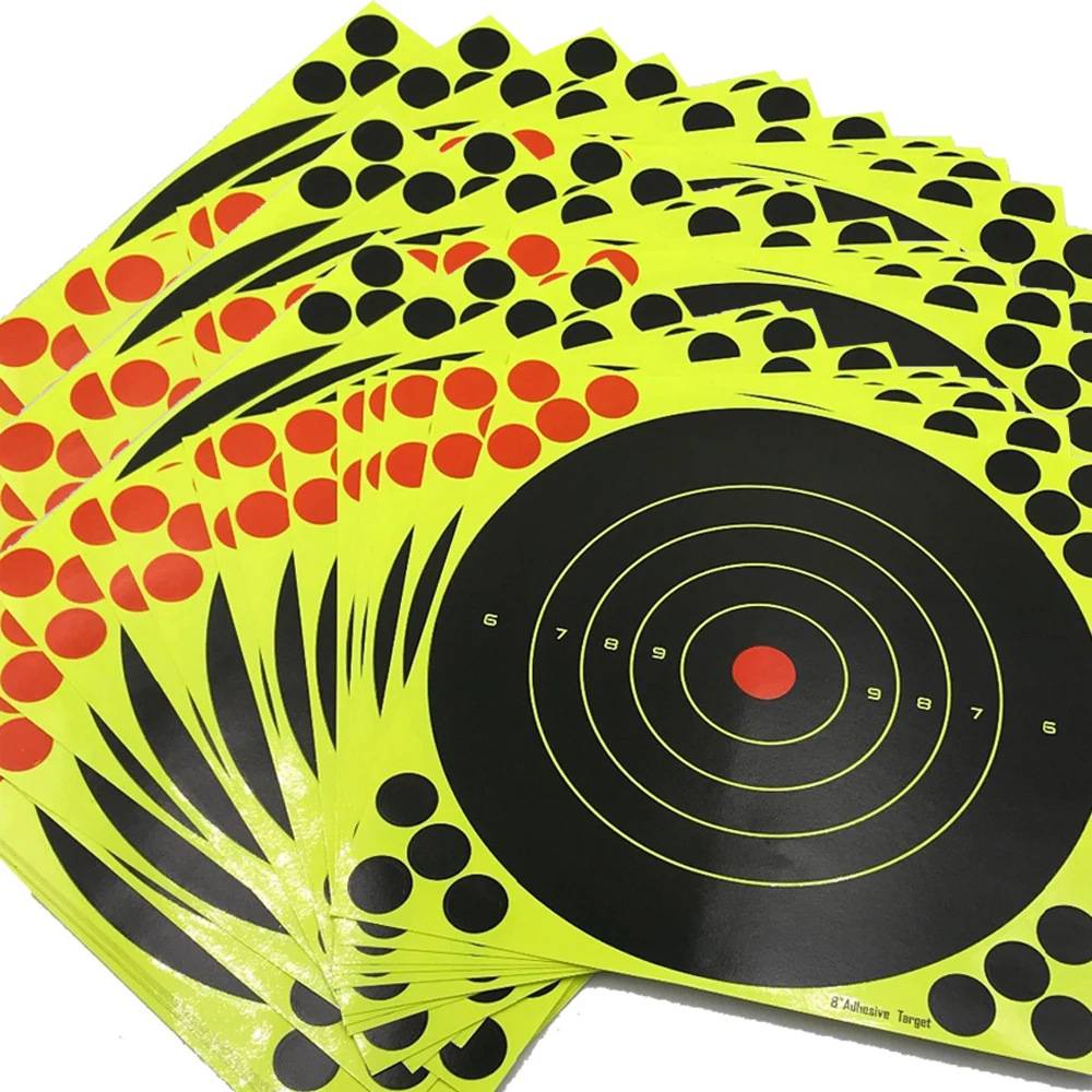 

50 sticks per pack Splash flower target 8-inch adhesive Reactivity Shoot Target Aim for Gun / Rifle / Pistol Binders