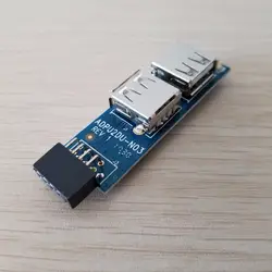 ПК Хост случае Внутренняя Материнская плата USB 2,0 концентратор 9Pin до 2 порты и разъёмы Женский Splitter конвертер печатной платы Extender карты