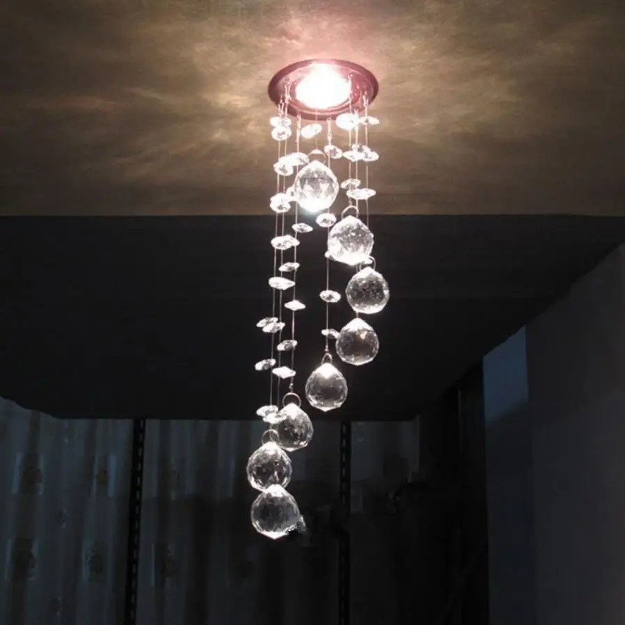 

Simple Aluminum crystal chandelier lighting LED k9 crystal chandeliers bedroom living room dining Aisle chandelier 3W AC110-260V