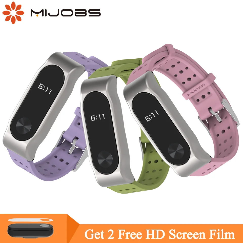

Mijobs Miband 2 Strap for Xiaomi Mi Band 2 Strap Silicone Bracelet Wristbands Wrist Strap for Xiaomi Mi Band 2 Smart Watch