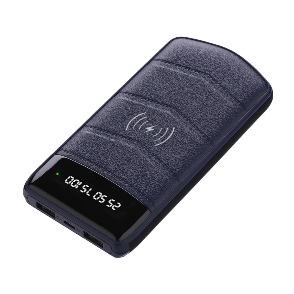 Qi Wireless Charger 10000mAh Power Bank 2 USB LCD Portable External Battery Mobile Phone Charger Power Bank for iPhone X Samsung Qi Wireless Charger 10000mAh Power Bank 2 USB LCD Portable External Battery Mobile Phone Charger Power Bank for iPhone X Samsung