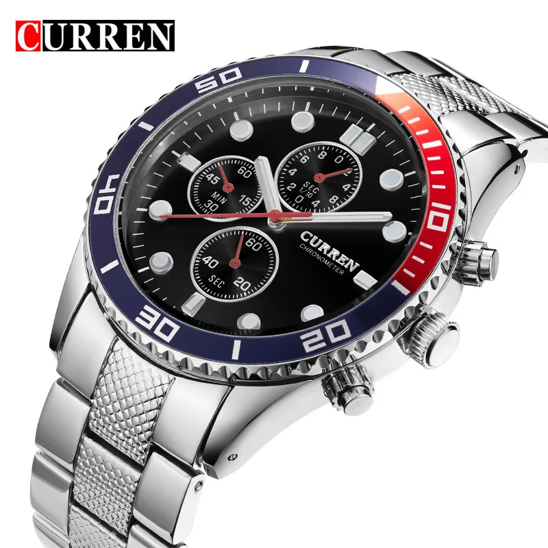 

CURREN Men Watch Sport Military Clock Stainless Steel Business Top Brand Luxury Clocks Army Mens Wrist Quartz Watches Gift 8028