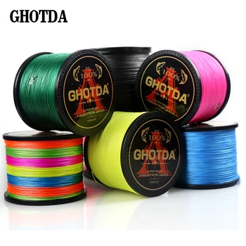 

GHOTDA1000M 8 Strand Weaves PE Braided Fishing Line Rope Multifilament 13LB- 119LB