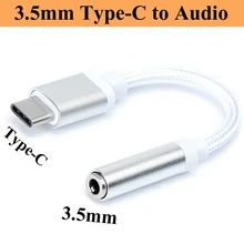 Тип-c до 3,5 мм Кабель-адаптер для наушников с разъемом типа C, аудио кабель-адаптер для Xiaomi Mi8 Mi6 для huawei P20 mate 10 Pro