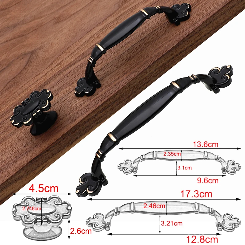RUNBAZEF Европейская ручка для шкафа Fuji черный американский ящик дверцы винного