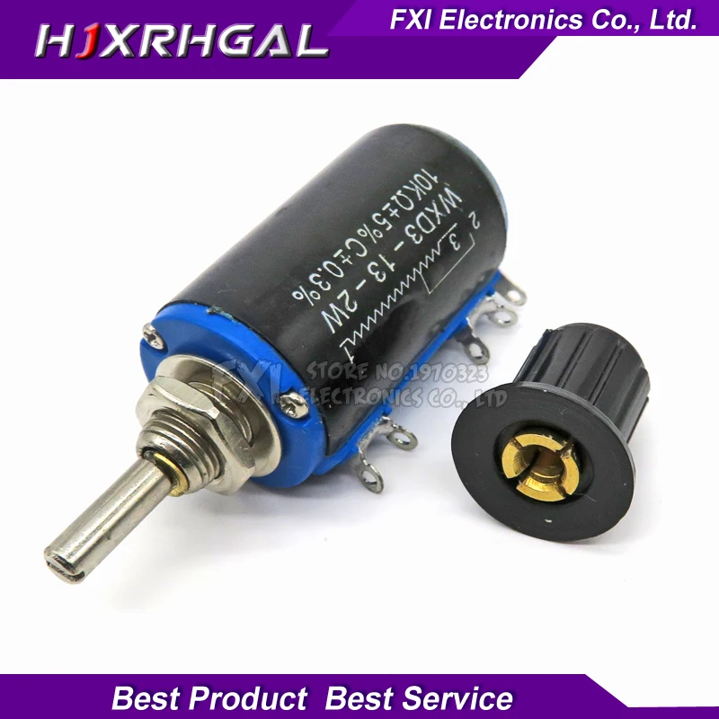 

1pcs WXD3-13 2W Potentiometer + 1 Black knob 100 200 220 1K 2.2K 3.3K 4.7K 5.6K 6.8K 10K 22K 33K 47K 100K Ohm WXD3-13-2W