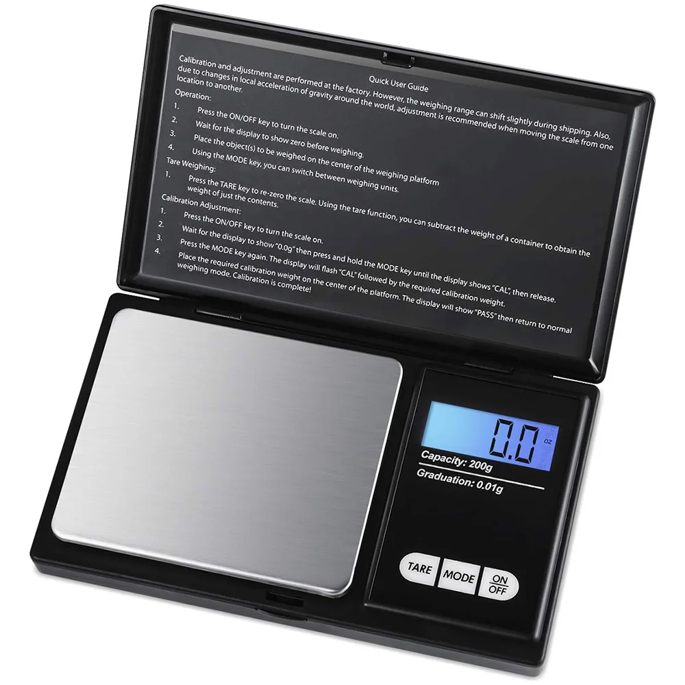 

Vastar Jewelry Mini Stainless Steel Electronic Scale Digital Pocket Scale Gold Gram Balance Weight Scale Portable Pocket Scale