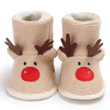 Детская обувь детский ботинок новорожденных толстый мех ботиночки девочек мальчиков супер теплые зимние детские лодыжки младенческие сапоги для снега дети первый Walker0-18m