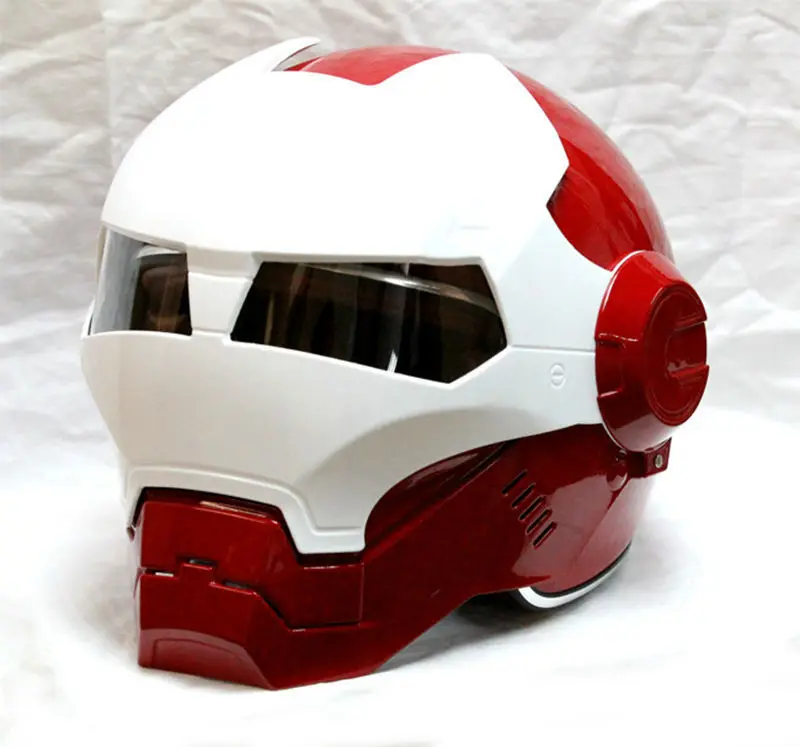 MASEI IRONMAN железный человек шлем мотоциклетный шлем 610 полушлем открытый шлем ABS шлем для мотокросса Красный Белый
