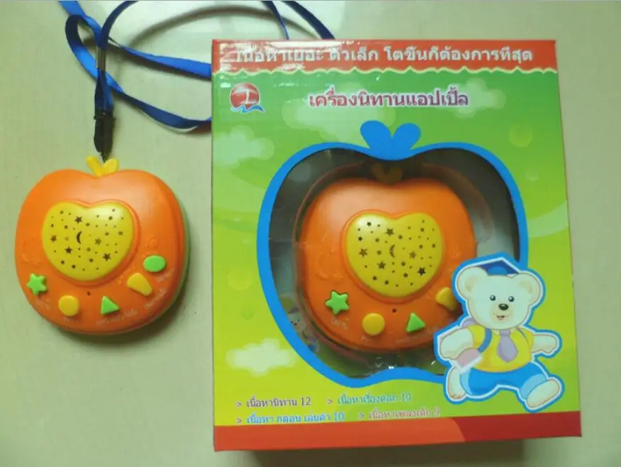 

Thai language Apple Story Teller Children Story Learning Machine Kids Thai LANGUAGE Educational Toys with Light Projective