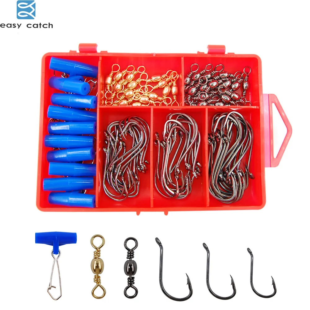 Easy Catch 100 Pcs/box Carp fishing tackle box with fishing Swivels